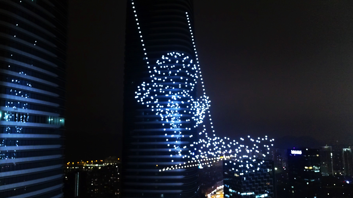 室外蜂群無人機表演 Outdoor Swarm Drone Performance